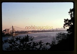1973 NYC George Washington Bridge, Manhattan Framed in Background 1 Color Slide - £2.37 GBP