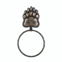 Rustic Cabin Kitchen Decor Bear Paw Hand Towel Holder Ring - £15.31 GBP