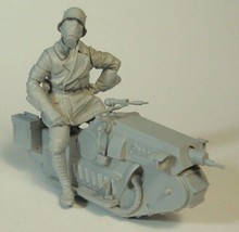 1/35 Resin Steampunk Model Kit German Soldier with Moto Historical WW2 Unpainted - £18.16 GBP