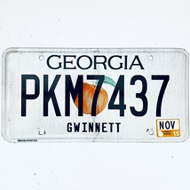 2015 United States Georgia Gwinnett County Passsenger License Plate PKM7437 - $263.65 MXN