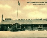 Greyhound Post House Post Office Coldwater Michigan MI Vtg Postcard UNP ... - $3.91