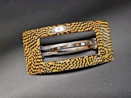 French Amie Rectangular Medium Acetate Handmade Opera Buckle Hair Clip B... - $30.73
