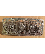 Vintage Mid Century 1950s Silver Filigree Three 3 Diamond Like Austrian ... - $1,462.76 MXN