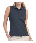 NWT G/FORE Twilight Navy Blue Pique Tech Sleeveless Polo Golf Shirt  M &amp; L - $1,011.96 MXN