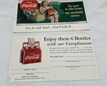 Vintage Free Six-Pack Coca-Cola Coupon Advertising Soda KG JD - £7.81 GBP