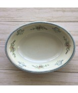 Berkshire Ware Hand Painted Japan Oval Serving Bowl Flowers Vintage 7.5&quot;... - $17.59