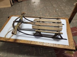 Vintage Small Flexoplane Wood with Metal Runner Sled - £79.92 GBP