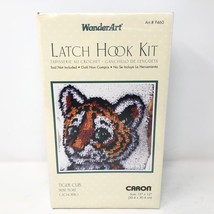 NIB Wonder Art Caron Tiger Cub Latch Hook Kit 12&quot; x 12&quot; P460 Yarn Animal  - £27.65 GBP