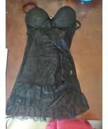 Seductive Wear Black Bra Chemise With Lace Brand New small - £28.46 GBP