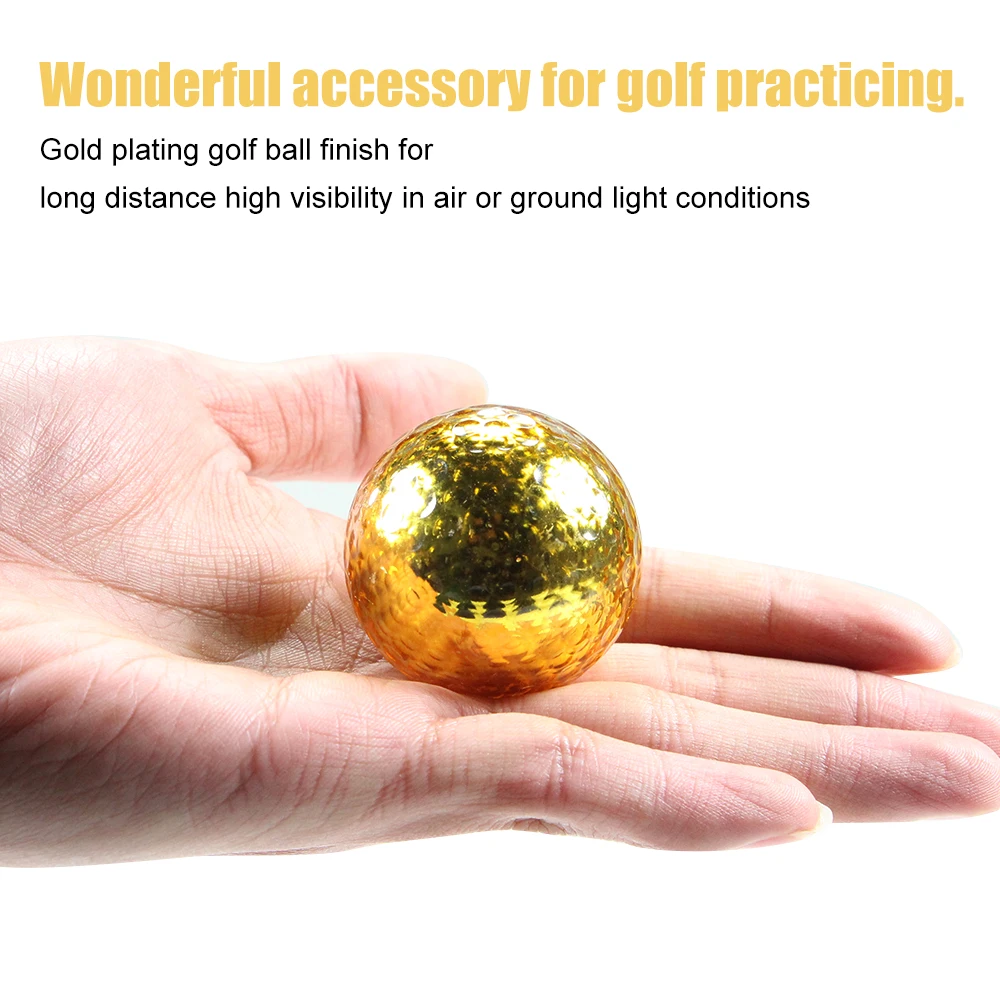 Sporting Dia About 42.7mm 6Pcs Plated Golf Ball Fancy Match Opening Goal Best Gi - £48.25 GBP