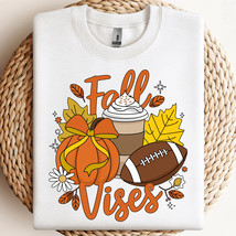 Fall Pumpkin Football PNG, Fall Vibes PNG, Autumn Football Season Shirt PNG - $2.50