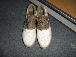 FOOT JOY GOLF TAN/WHITE SHOES sz10M NM13346 - $10.94