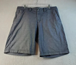 Lululemon Shorts Men Size 34 Gray Cotton Slash Pocket Belt Loops Logo Flat Front - £16.57 GBP