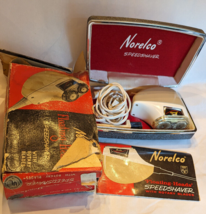 Vintage Norelco Speedshaver Floating Head With Case  Brush Manual 1950s ... - $14.50