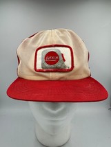 Vtg Lufkin Trucker Hat Tape Measure Patch Snapback Cap USA MADE Red White - £11.40 GBP