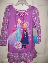 Disney Store Frozen Floral Purple Nightgown Girl&#39;s NEW HTF - £13.78 GBP