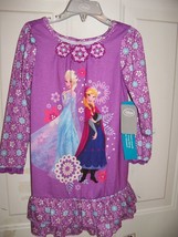 Disney Store Frozen Floral Purple Nightgown Girl&#39;s NEW HTF - £14.28 GBP