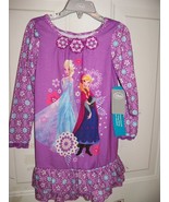 Disney Store Frozen Floral Purple Nightgown Girl&#39;s NEW HTF - £13.96 GBP