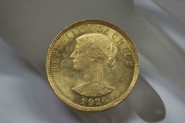 1926 Chile 100 Pesos Diez Condores Coin 0.900 Fine Gold Rare Vintage 20.3Grams - £1,107.79 GBP