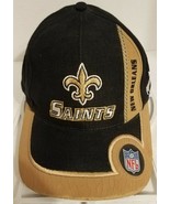 Vintage New Orleans Saints Pro Line Sideline Hat Cap Puma Cap Leather Tr... - $16.49