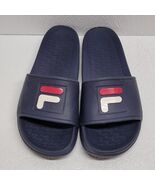 FILA Sleek Slide BX Mens Size 11 Sandals Navy Blue Red White Flip Flops - $17.72