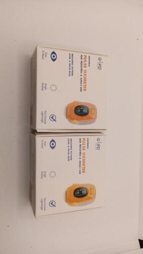 2 pack GPD Health Pediatric and Adult Pulse Oximeter Orange Penguin Shape - $17.10