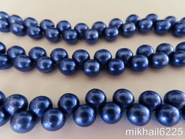 25 6mm Czech Glass Top Hole Round Beads: Saturated Metallic Riverside - $2.06