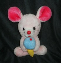 10&quot; VINTAGE ACME PINK BABY MOUSE W/ ICE CREAM CONE STUFFED ANIMAL PLUSH TOY - £18.98 GBP