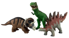 Dinosaurs Tyrannosaurus Rex Stegosaur 2011 Triceratops 2014 Toys Large Rubber - £15.35 GBP