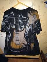 Liquid Blue Electric Lightning Guitars Black Graphic Logo Shirt  Size XL... - £25.91 GBP