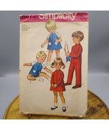 Vintage Sewing PATTERN Simplicity 8472, Child Jumpsuits and Dress 1969, ... - £18.53 GBP
