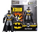 The Caped Crusader Batman Tactical Suit 4&quot; Action Figure w/3 Mystery Acc... - £7.83 GBP