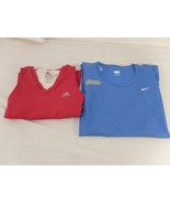 Women&#39;s Adidas Pink Medium Tank Top and Nike Blue Medium Fit Dry Tank To... - $14.19 CAD