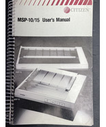 Citizen MSP-10/15 Printer - Manual / Users Guide / Instructions Book - $626.69 MXN