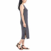 Hilary Radley Womens Terry Dress Size XX-Large Color Navy &amp; Off-White Stripe - £31.38 GBP