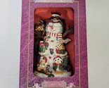 Grandeur Noel Holiday Christmas Ornament Tin Gift Box Snowman Christmas ... - $10.88