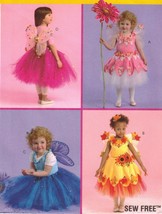 Toddlers Fairy Tutu Wing Flower Petal Skirt Halloween Costume No Sew Pattern 1-3 - £10.37 GBP