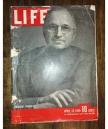 LIFE Magazine April 23 1945  President Truman 1st Publication After FDR&#39;... - $367.61 MXN