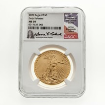 2020 G$50 1 Oz. Gold American Eagle Graded by NGC as MS70 ER Cabral Signed - £4,497.90 GBP