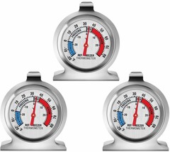 3 Pack Refrigerator Thermometer Large Dial Freezer Thermometer Classic S... - £19.77 GBP