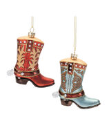 Glass Cowboy Boot Ornament (Set of 6) - 338462 - $1,387.00 MXN