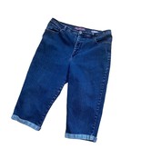 Gloria Vanderbilt Amanda Capri Denim Jeans Womens 16 Pants Cuffed Stretch - $222.50 MXN