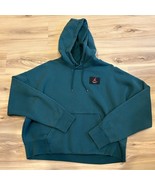Women&#39;s Jordan Cropped Hooded Sweatshirt Size Large Forest Green Hoodie NWT - $37.62