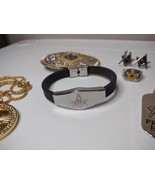 Masonic Belt Buckle And Jewelry Lot Very Cool Freemason Lot!! - £51.79 GBP