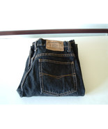 Jordache jeans dark denim blue jean with gold thread trim size 5/6  - $374.25 MXN