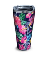Tervis Colorful Tropical Flowers 30 oz. Stainless Steel Tumbler W/ Lid New - £17.37 GBP