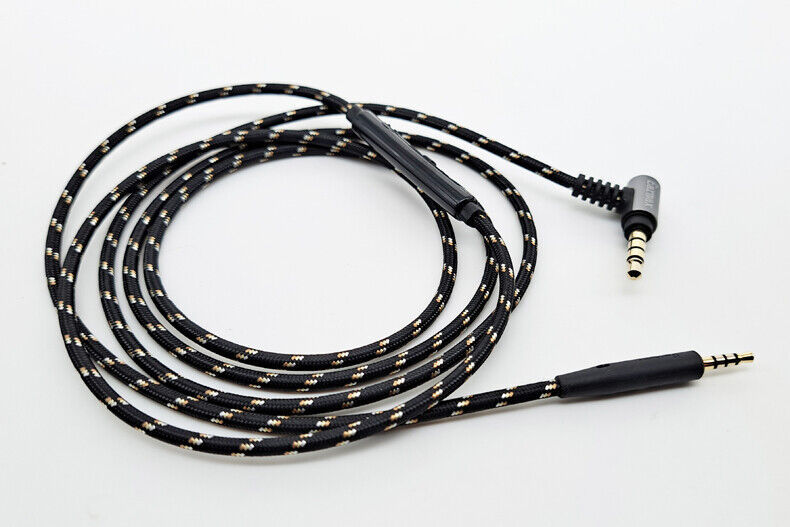 NEW Nylon Audio Cable with mic For Sennheiser PXC480 PXC550 PXC 550-II Headphone