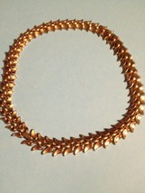 Trifari Vintage Gold Tone Leaf Necklace - 16 Inches Long - Free Shipping - £25.65 GBP