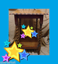 Barley Twist Leg Table Wood Wooden Furniture Side End Tables Vintage Barly Legs - £99.14 GBP