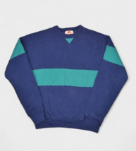 Vintage Russell Athletic Sweatshirt Mens XL Blue Striped Crewneck 70s Bl... - £37.71 GBP